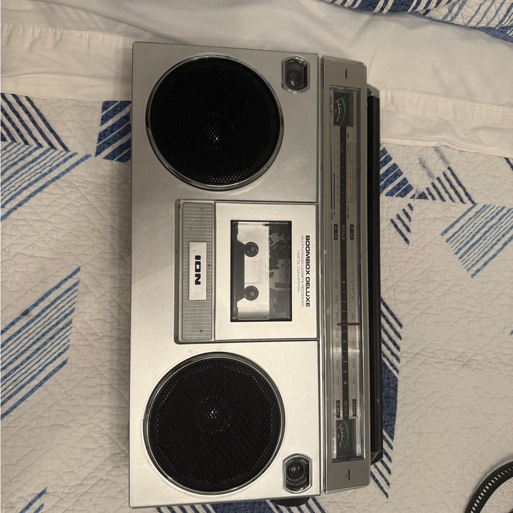 Silver Portable Cassette Player